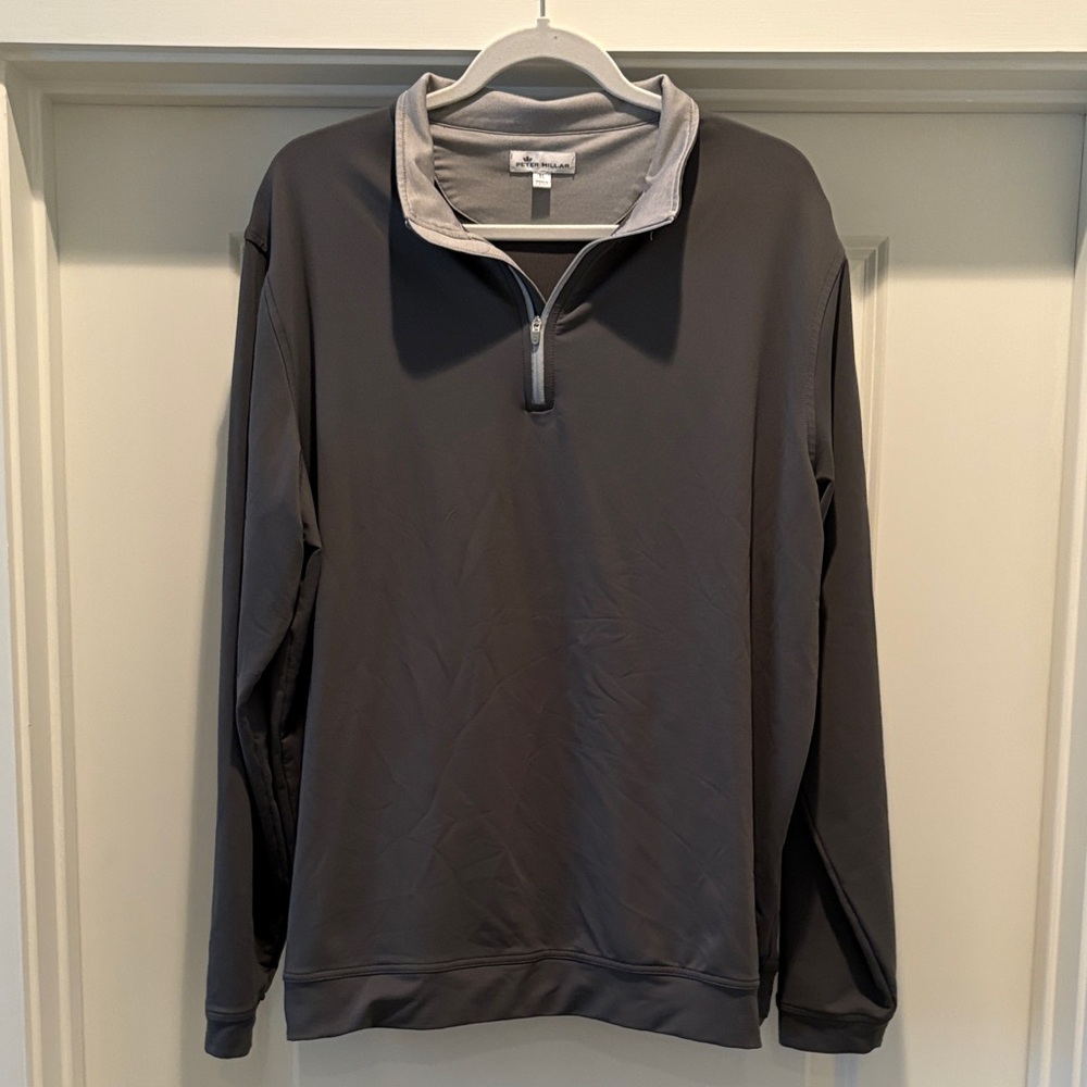 Peter Millar Men’s Grey Zip Pullover